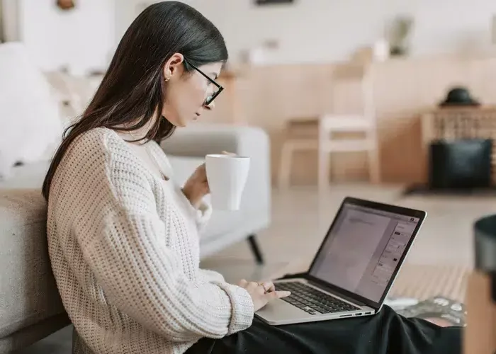 Writer on laptop